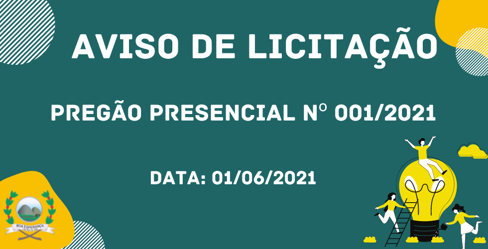 PREGÃO PRESENCIAL Nº 001/2021